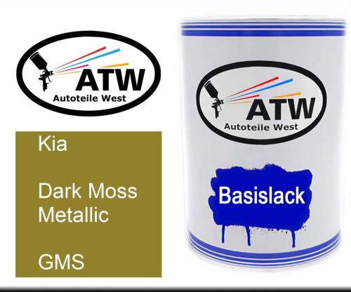 Kia, Dark Moss Metallic, GMS: 500ml Lackdose, von ATW Autoteile West.